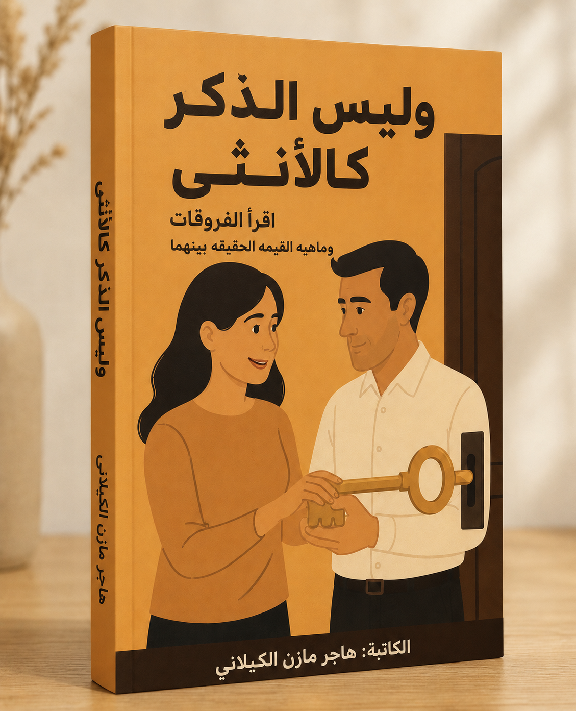 غلاف كتاب وليس الذكر كالأنثى للكاتبة هاجر مازن الكيلاني
